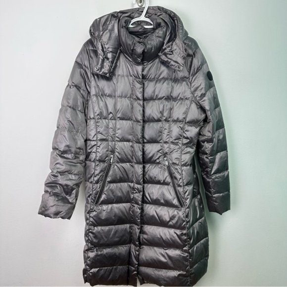 Dkny Jackets & Blazers - DKNY Long Metallic Puffer Coat XL